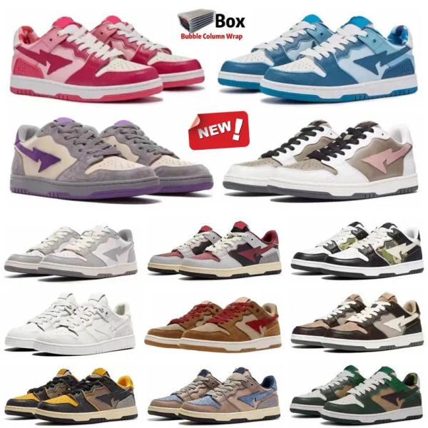 Men Women Designer Casual Shoes Low for men Sneakers Patent Leather Black White Blue Camouflage Skateboarding jogging Sports Star Trainers W