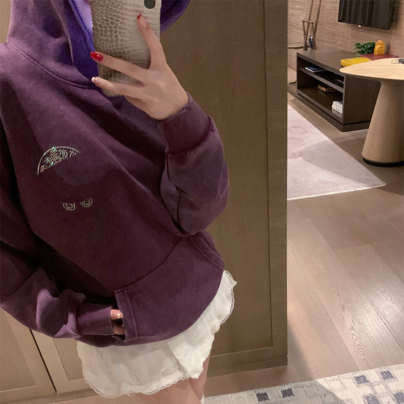 New models for 2025 womens designer clothing Purple loose hoodie Casual and versatile in multiple sizes dress designer hoodie