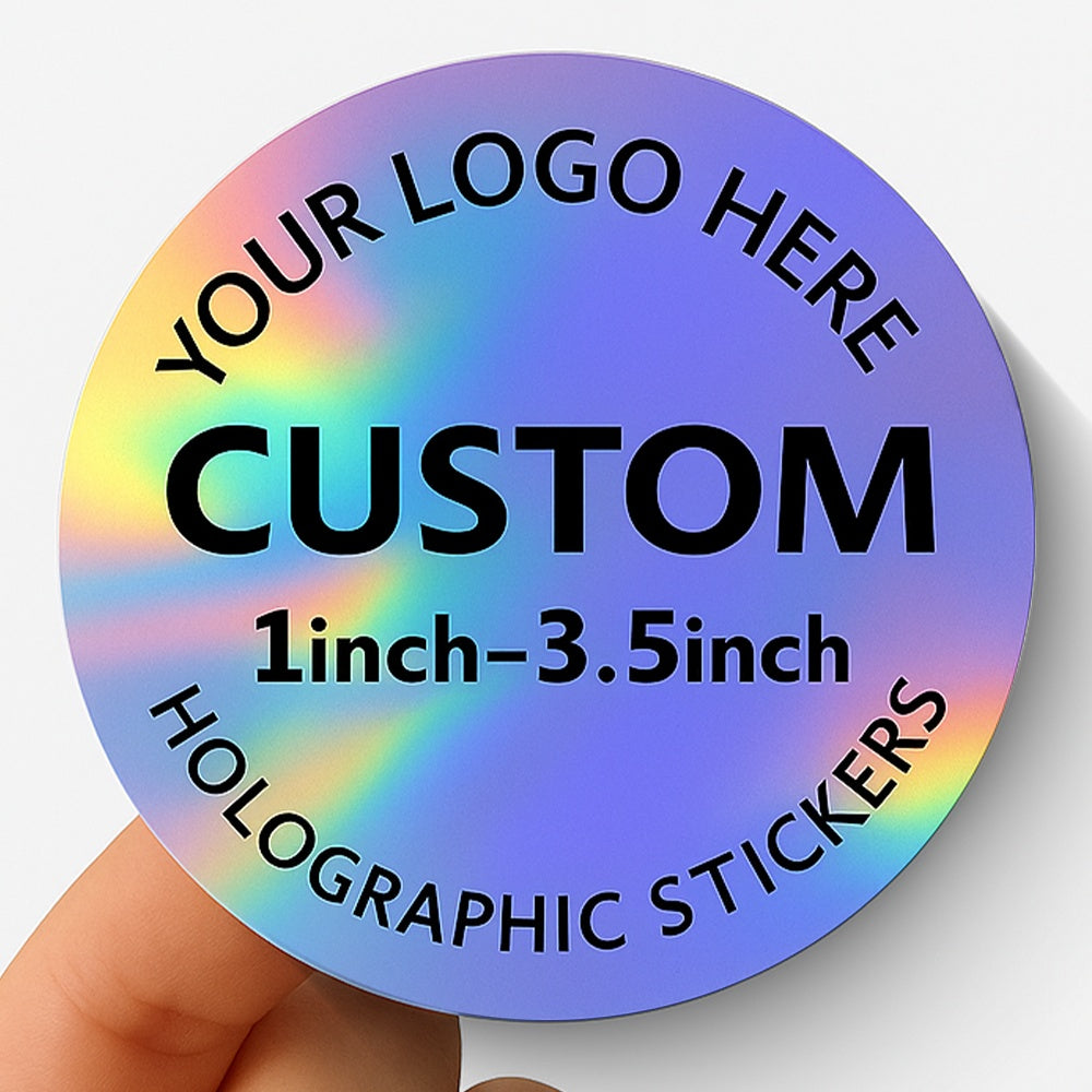 TEMU 500pcs Customizable Holographic Vinyl Decals Stickers - Your Photo, Text, Logo, Or Image, Uv Fade Resistant & Vinyl With For Bubble-free