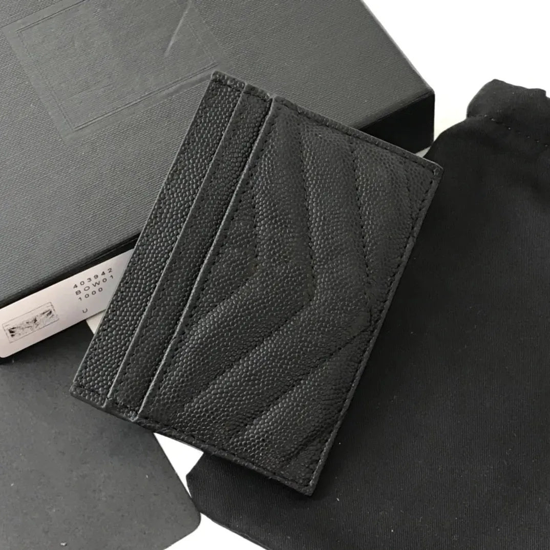 Famous brands fashion women&#039;s Card Holders designer wallets coin purse classic card bag high quality leather caviar wallet with serial number k