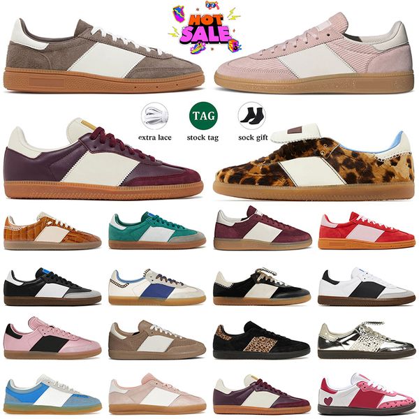 2024 Top Moda Pony Leopard Print Shoes Mens Classic Classic Collegiate Strata Gum Maroon Flat Crystal Designer Sneakers Platform Trainers 45