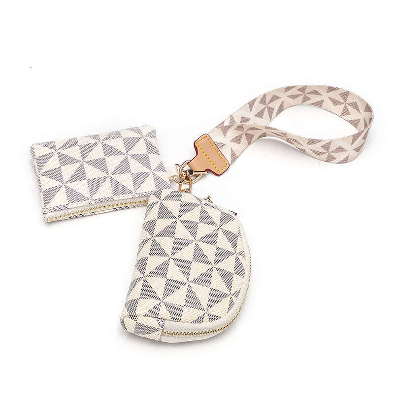 Lacel Urwebin Key Wallets Printed Purse Combination Wallet 2024 Mini Fashion Zipper Coin Bag Simple Clutch Card Holder Pendant