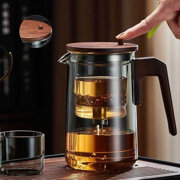 Piaoyi Cup Thick Pyrex Teapot and Tea Set One Touch Teapot Separators Filter Teapot Tea Set Kitchen X240913