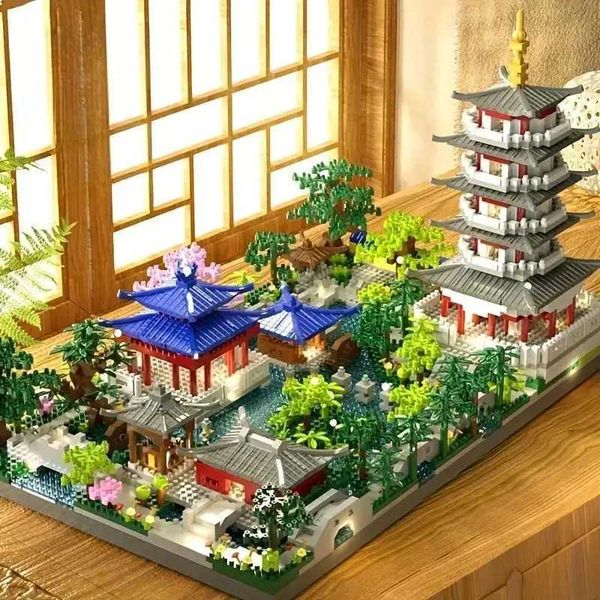 Hangzhou West Lake entry-ll mini building block set puzzle toys gift boxes Christmas Thanksgiving New Years birthdayT250117