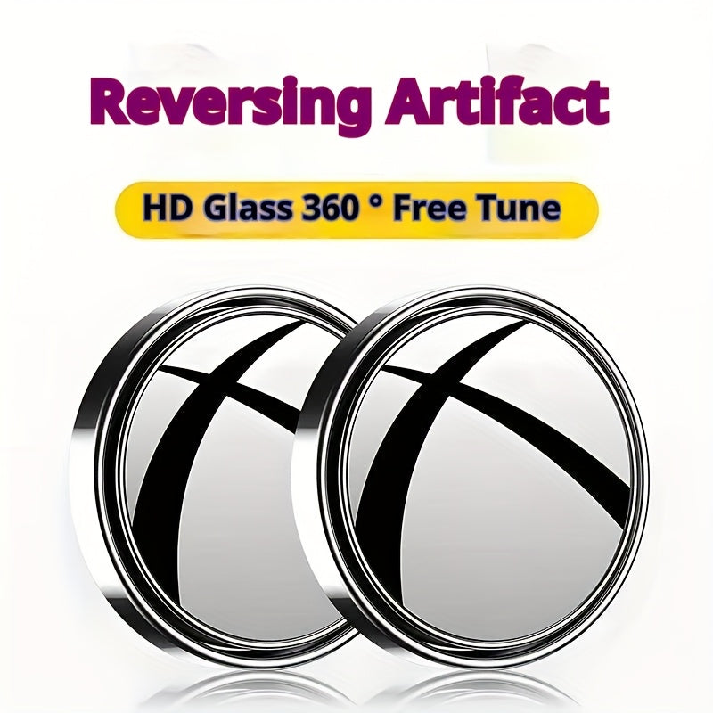 TEMU Adjustable Blind Spot Mirror - Wide Angle Convex Rearview Mirror For Cars, Trucks, Suvs, - , Fit, , Durable & Stylish Design, Vehicle Safety