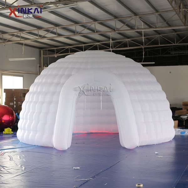 Inflatable Igloo Dome Tent with Integrated LED Lighting - Ideal for Weddings, Parties & Camping Events