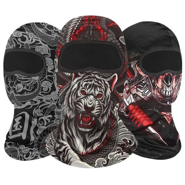 Summer Motorcycle Balaclava Bicycle Hat MTB Bike Bicycle Helmet Hood Caps Men Skull Full Face Mask Breathable Cycling HeadgearXJ240828