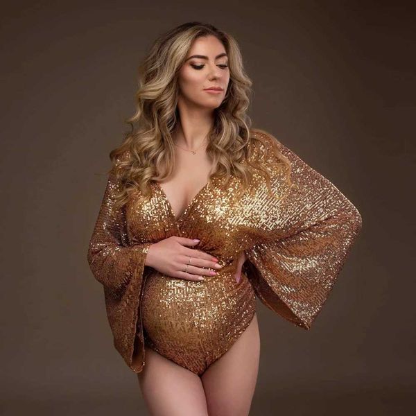 Artigo anterior Mulheres grávidas Photography Props Dress Sexy Body Shiny Gonges Compuncido Privado Mulheres Clothing Fotos W250113