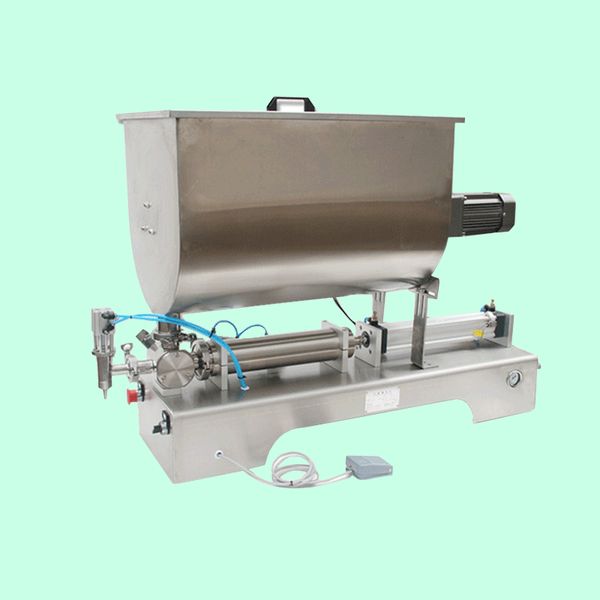 Paste Filling Machine Stainless Steel U Shaped Chili Sauce Filler With Stirring Function Quantitative Filling Machines