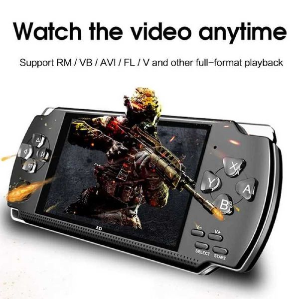 Portable Game Players X6 4.3-inch screen game console P game console handheld game player 8GB built-in 10000 games support 8-16-32-64-128 bi