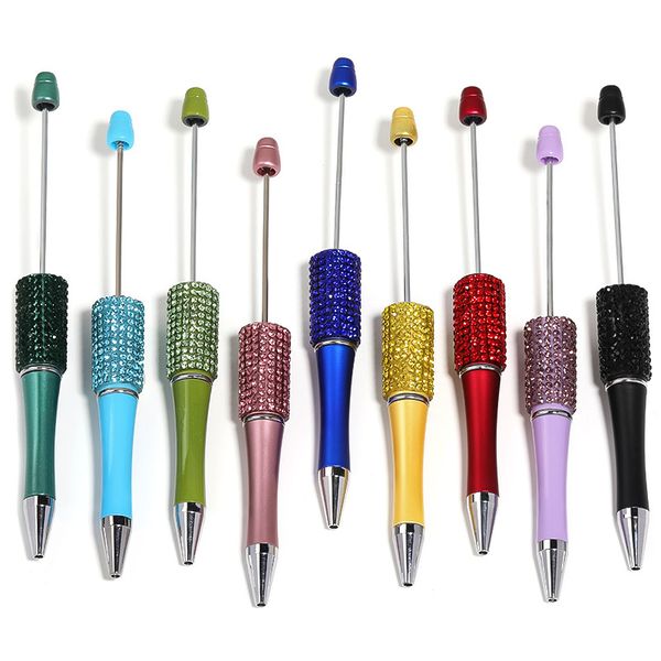 Wholesale Diamond Add Bead DIY Pen Ballpoint Beads Pens Customizable Lamp Work Craft Writing Tool