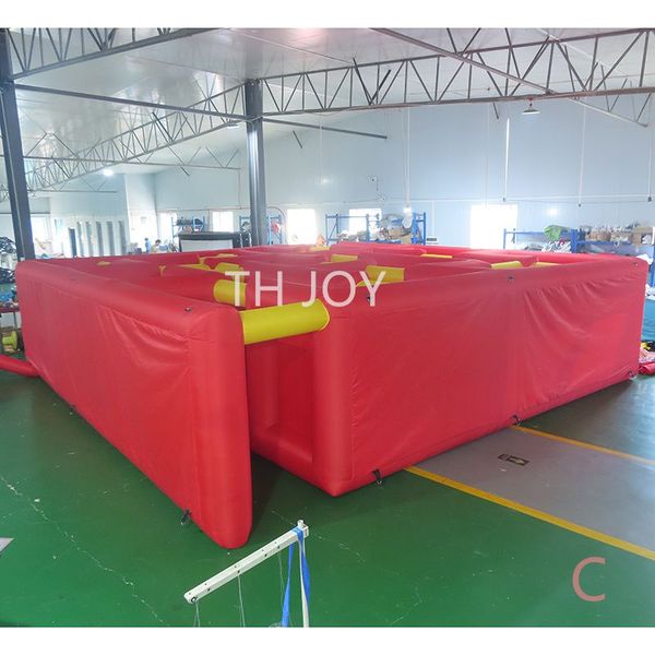 Outdoor Activities Sport Games 7x7x1.8m high inflatable haunted house maze outdoor inflatable maze laser tag arena for sale