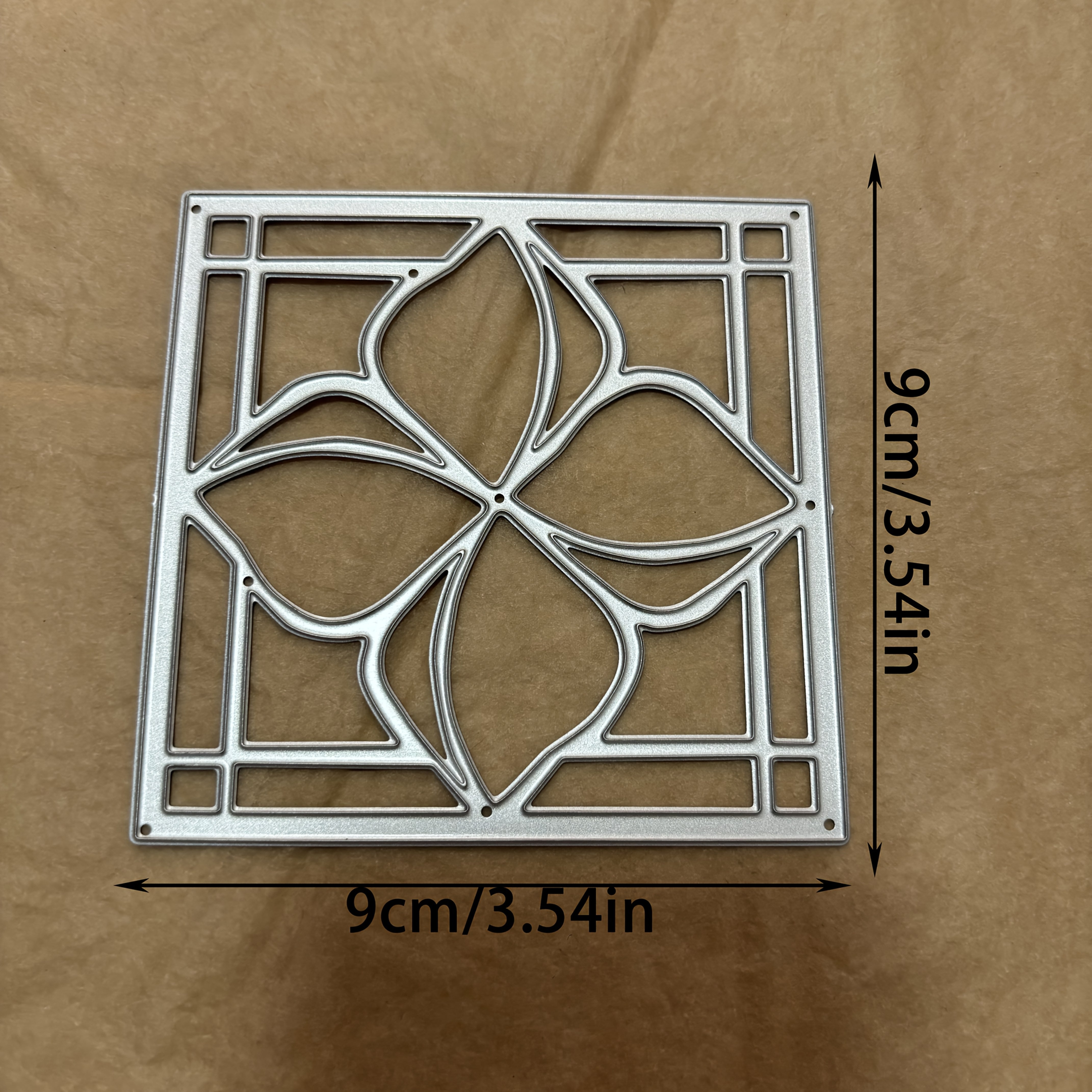 TEMU Square Flower Metal Cutting Dies - Original Background Cutting Dies For Birthday And Wedding Decorations - Paper Craft Dies Diy Scrapbooking And