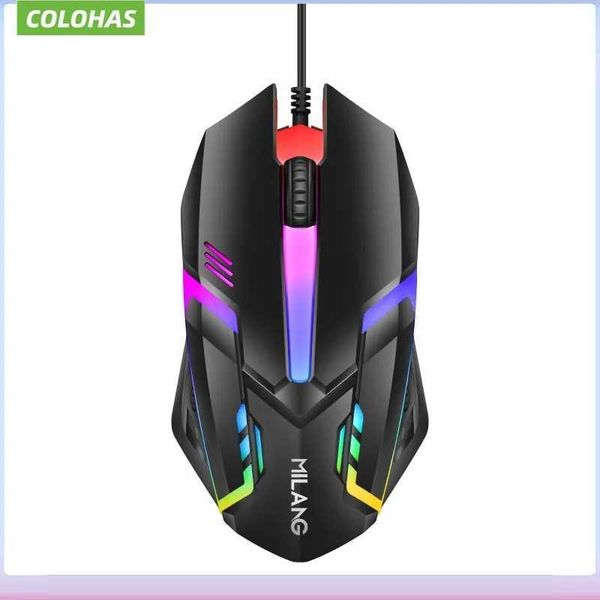 High Quality Colohas new M3 desktop computer color illuminated RGB mouse Office gaming USB cable mouse Artificial human body science gaming