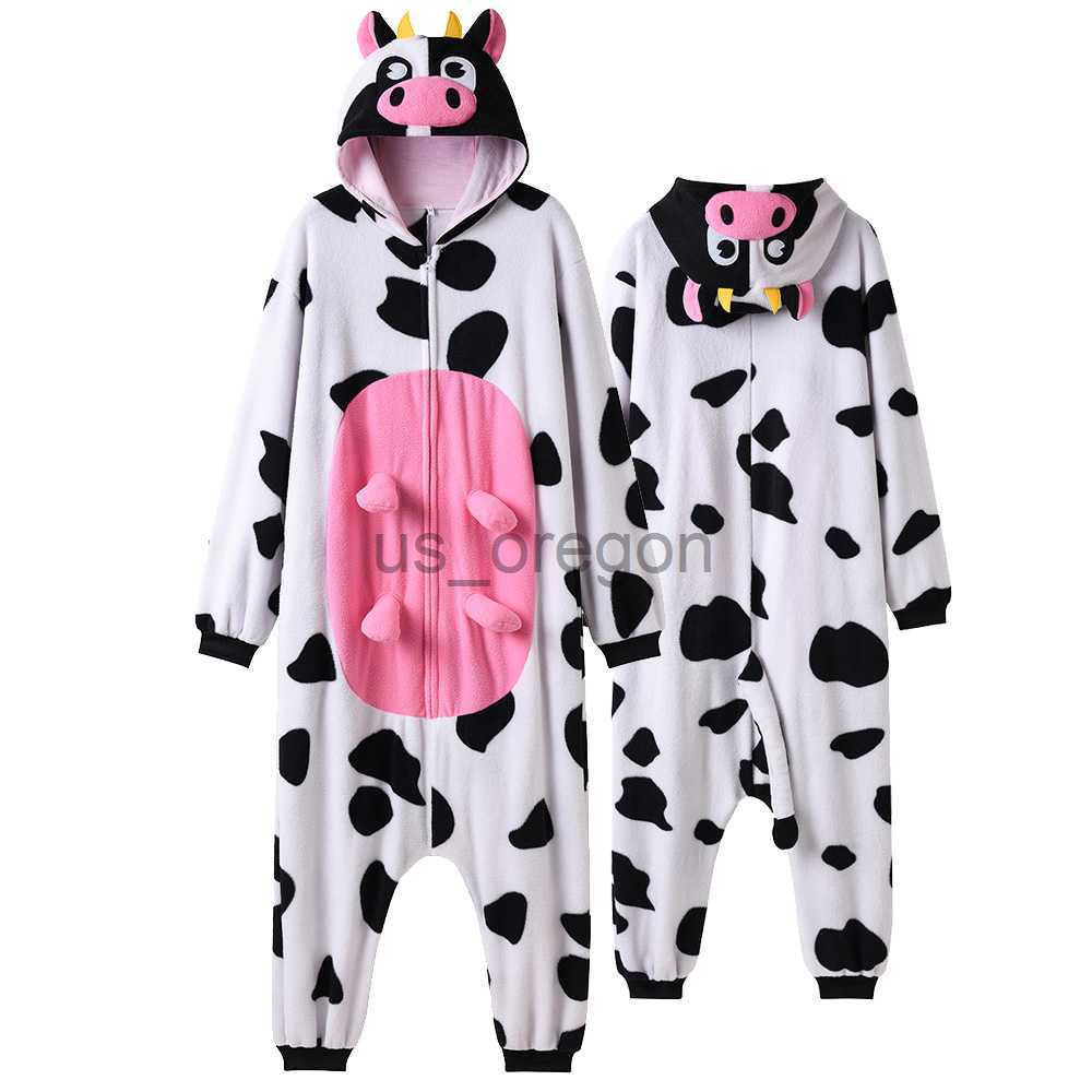 home clothing Cow Kigurumis Anime Onesies Women Men Overalls Funny Cute Suit For Adult Winter Pajamas Festival Outfit Animal Costumes Jumpsuit x0902