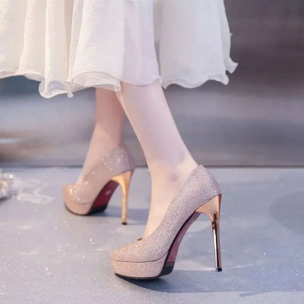 Audrey Heath Au Dai Li Feng High Heels Women&#039;s S Toe Shallow Waterproof Platform Social Dance Shoes Rubber Summer Season ddmykukumalu