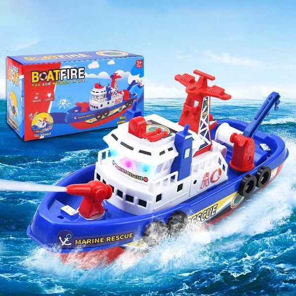Baby Bath Toys Children can spray water to simulate a sea fire ship splashing toy while mens boat models can enter the water light bath CL25