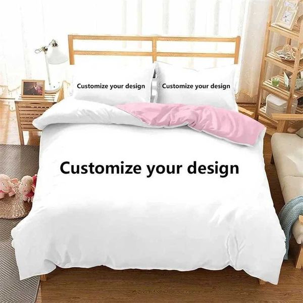 3D Printed Custom Bedding Set Microfiber Customized Duvet Cover with cases Twin Full Queen King Size Any Picture Size X250203