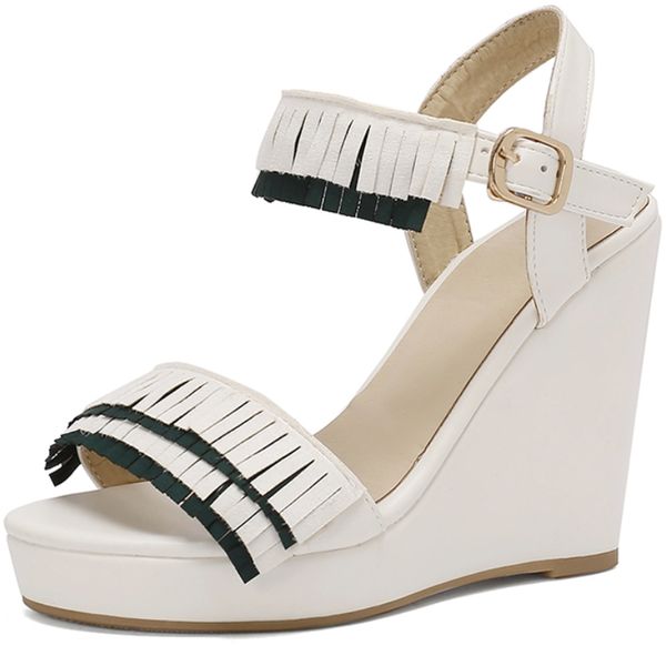 For Summer Women Sandals Platform Flip p 2024 Large Size 44 45 50 Black White Red Wedge Heels Party Shoes Ladies Casual da00