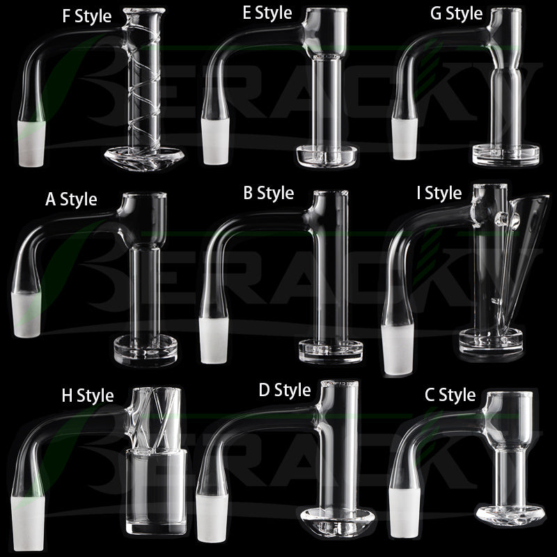 Beracky Full Weld Beveled Edge Terp Slurper Terp Slides Control Tower Quartz Banger With Blender Bottom Nails For Glass Water Bongs Dab Rigs