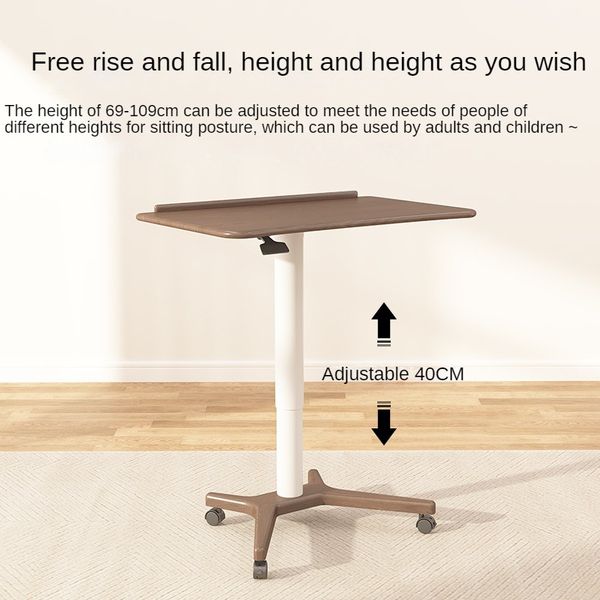 Solid Wood Lifting Desk Simple Modern LLLearning Desk Home Worktable Bedside Computer Desk Movable Small Table