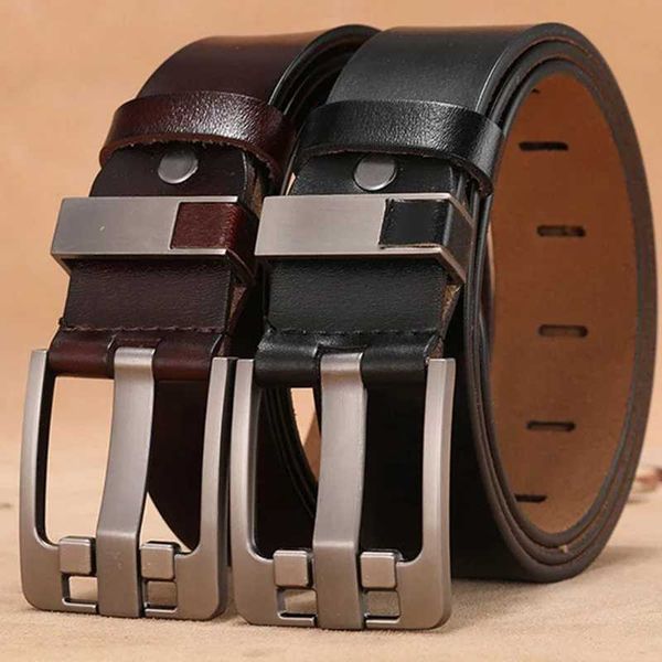 Long Large Plus Size 130 140 150 160cm Vintage Alloy Pin Buckle Men Belt High Quality Cow Genuine Leather Luxury Str Male BeltXJ250114