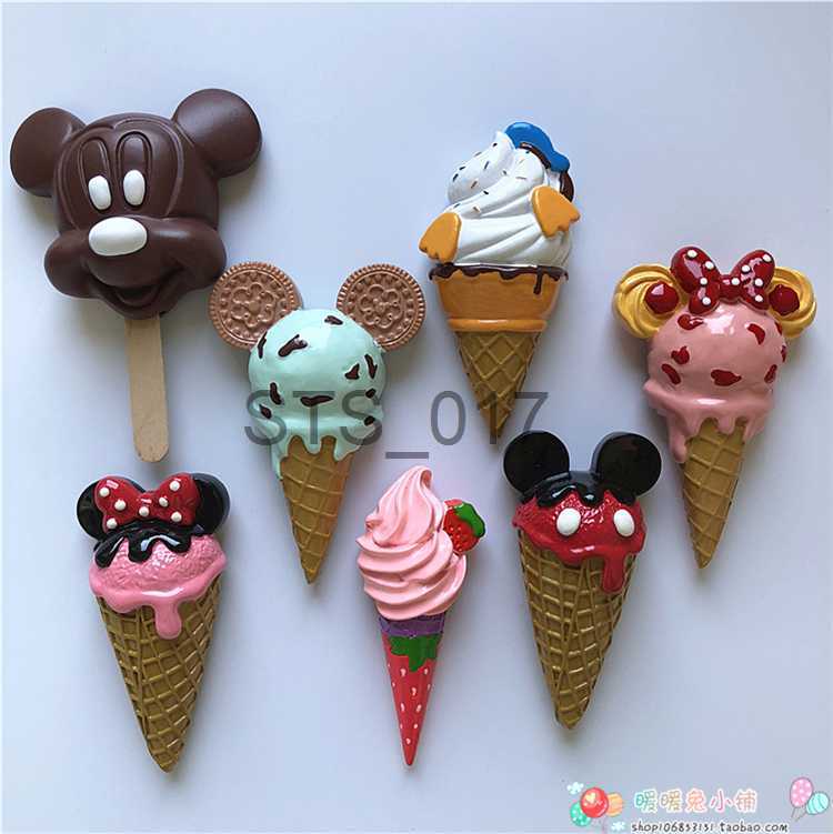 Fridge Magnets Cute cartoon strawberry cone ice cream resin refrigerator magnet x0731