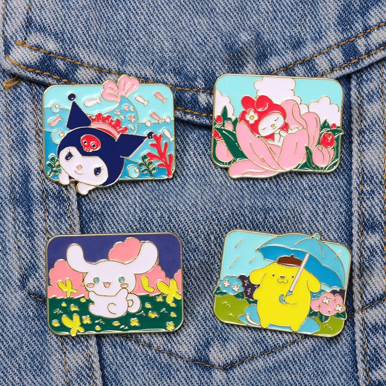 Halloween brooch badge pin horror scary gothic game pin movie film kuromi melody enamel pin Cute Anime Movies Games Hard Enamel Pins Metal Cartoon S