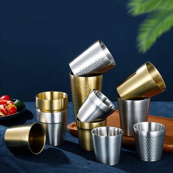 304 Stainless Steel Beer Mug Water Cup Anti Scaling Anti Fall Restaurant Tea Cup Coffee Drink Cup M240803