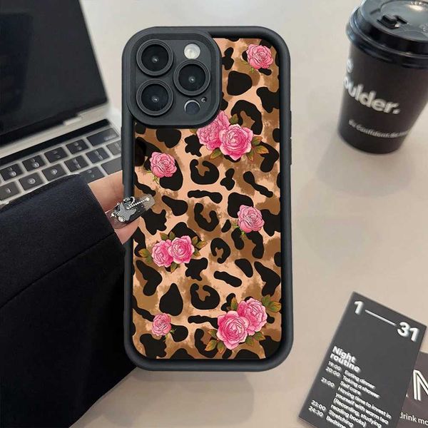 Flower Leopard Print Silicone Case For mobile phone Poco F6 F5 X6 X5 X3 M6 Pro Mi 11 Lite 5G 14T 14 13T 13 12T 12X 12 Candy Soft Cover X2410