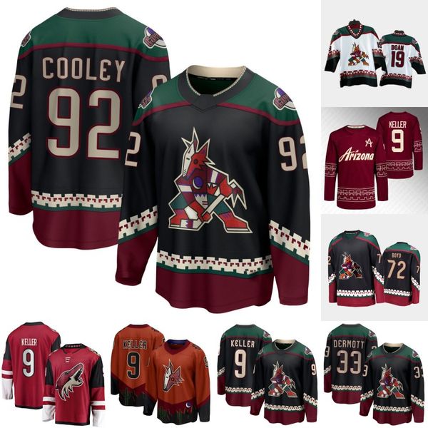 92 Logan Cooley Coyotes Hockey Jersey Clayton Keller Shane Doan Juuso Valimaki Sean Durzi Travis Dermott Matt Dumba Lawson Crouse Connor Ing