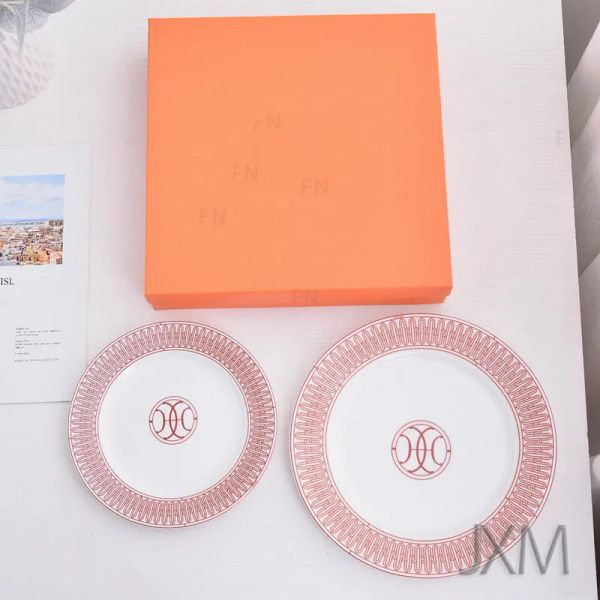 All-match Design Ceramic Plates Tableware Creative Western Dishes Steak Tableware Nordic Ceramic Household Cups Plates Dishes And Plates Set