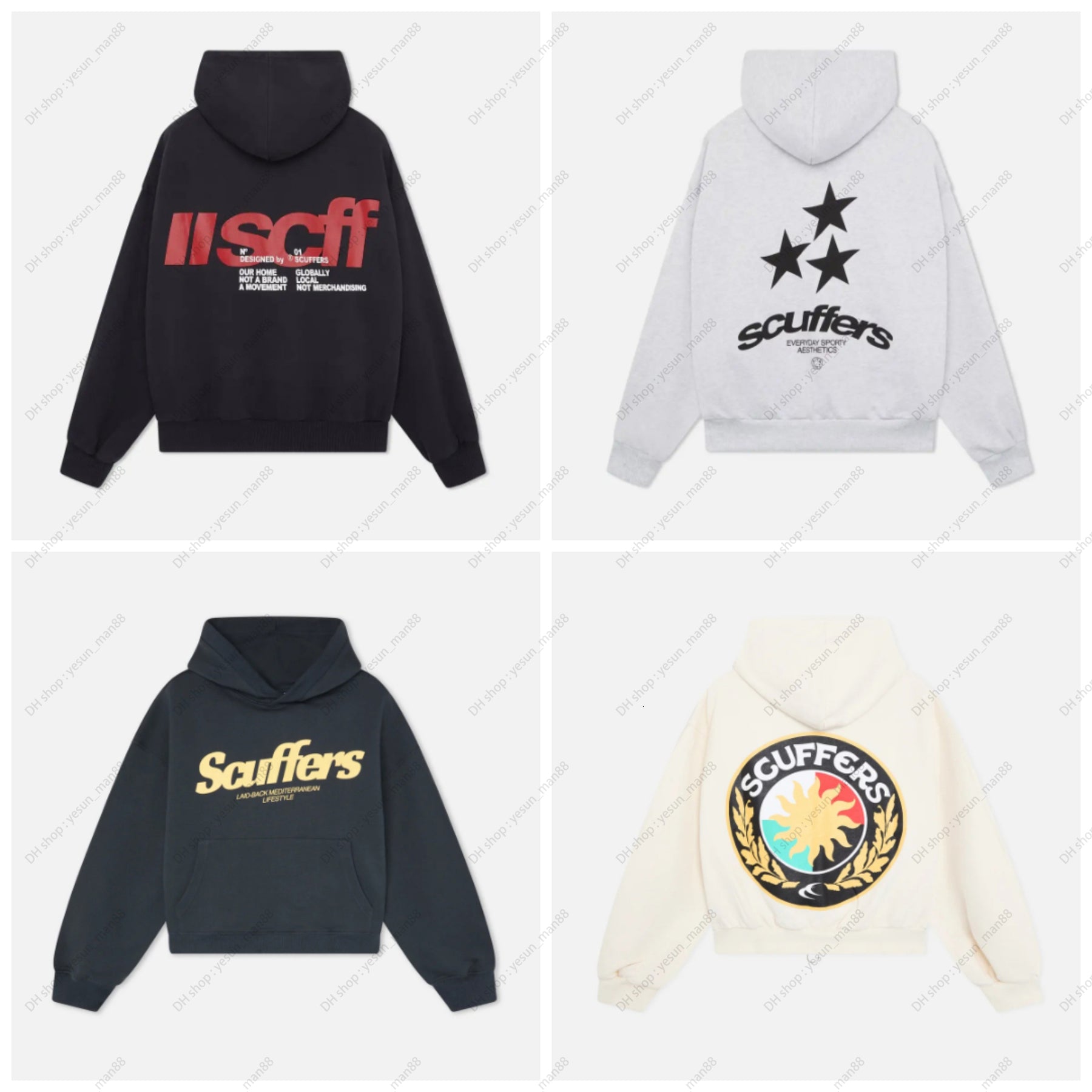 Scufferss Hoodie Men Designer Hoodies Sweatshirts Long Sleeve hoodie Letter Print Scuffersly Hoodie Suitable For Jogging Outdoor Sports Wrinkle Resi