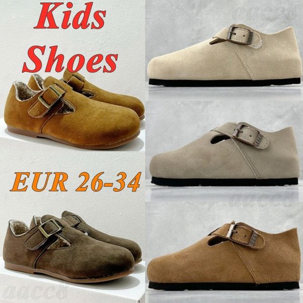 Designer kids Sandals clogs Toddlers Slippers winter Suede Taupe Slides baby runner shoes Youth baby boys girls Infants Childrens sneakers i
