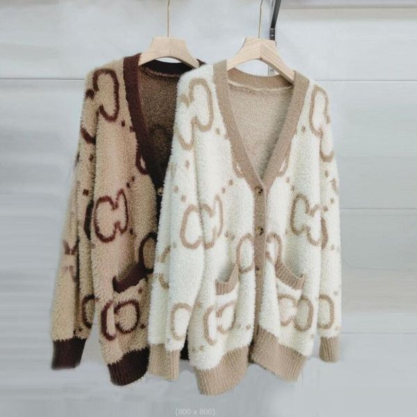 Women&#039;s sweater Autumn Winter New Imitation mink sweater cardigan Loose and comfortable Designer knitting coat