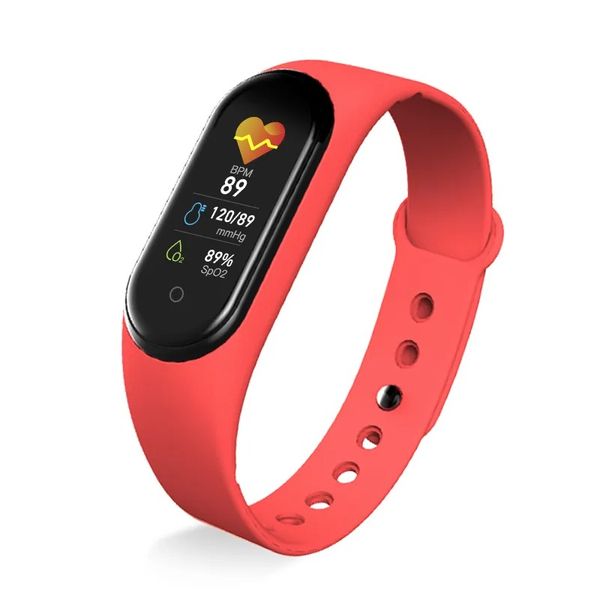 Smart Fitness Tracker M5 Smartwatch - Includes Real Time Heart Rate and Blood Pressure Monitors for Healthy Lifestyle