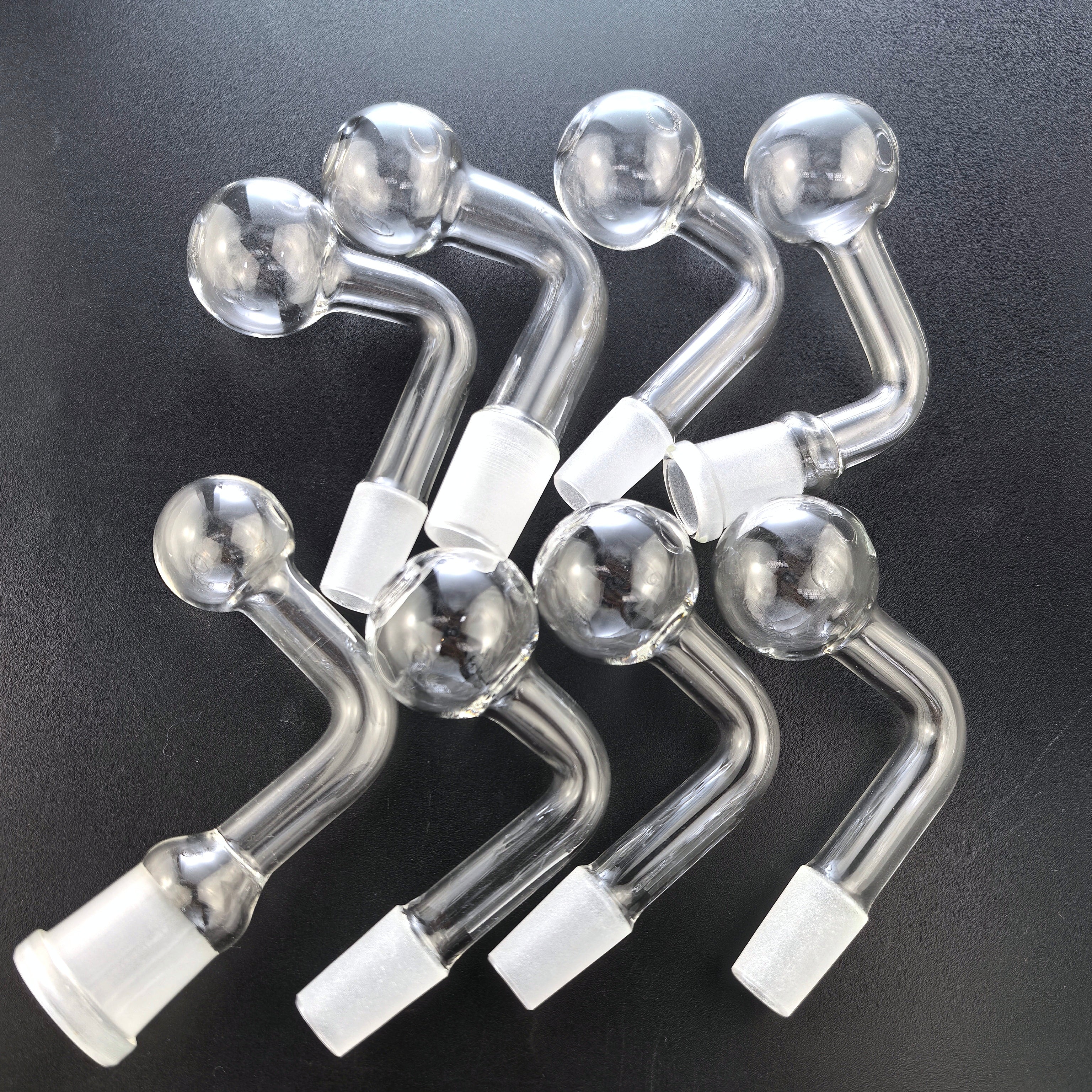 Pyrex Glass Oil Burner Pipe Smoking Pipes 14mm 18mm Male for rig water bubbler bong adapter tobacco nail Bent shape design banger Nails