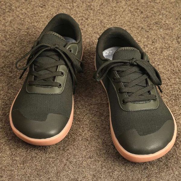 Green Mesh Male Summer Wide Barefoot Shoes for Men Outdoor Minimalist Walking Sneakers Breathable Comfortable 48