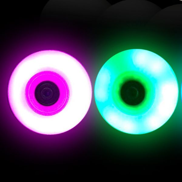 Scooter Wheel With Bearings ps 2 Pieces - lot LED Flash Wheel100 110 125mm High Elasticity speed skating wheels Skate Tires