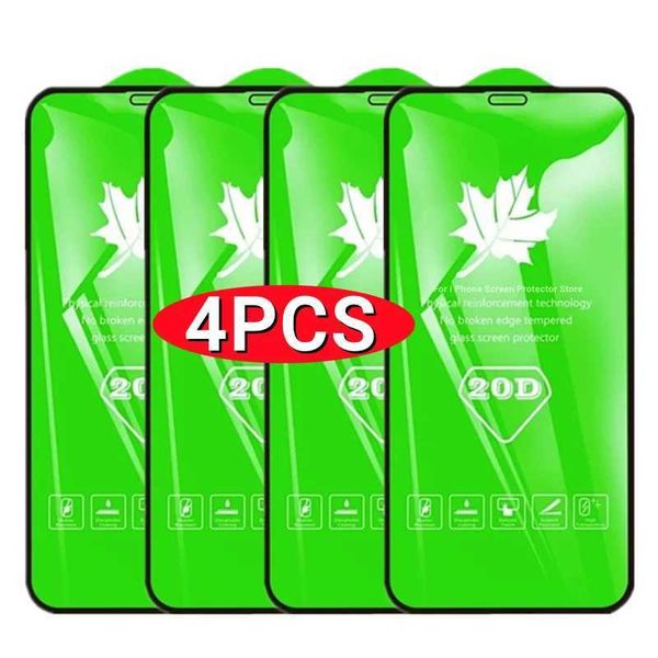 New Arrival 1-4PCS 20D Full Cover Screen Protector for IPhone 14 Pro Max 6 7 8 Tempered Glass for IPhone 11 12 13 PRO 14 Plus XS MAX X XR SE