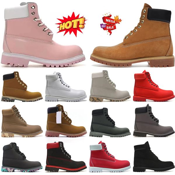 Dhgates Classic Martin Cowboy Cowgirl Designer Hiking Shoes Womens Mens Platform Motorcycle Military Winter Boots Luxury Waterproof Leather