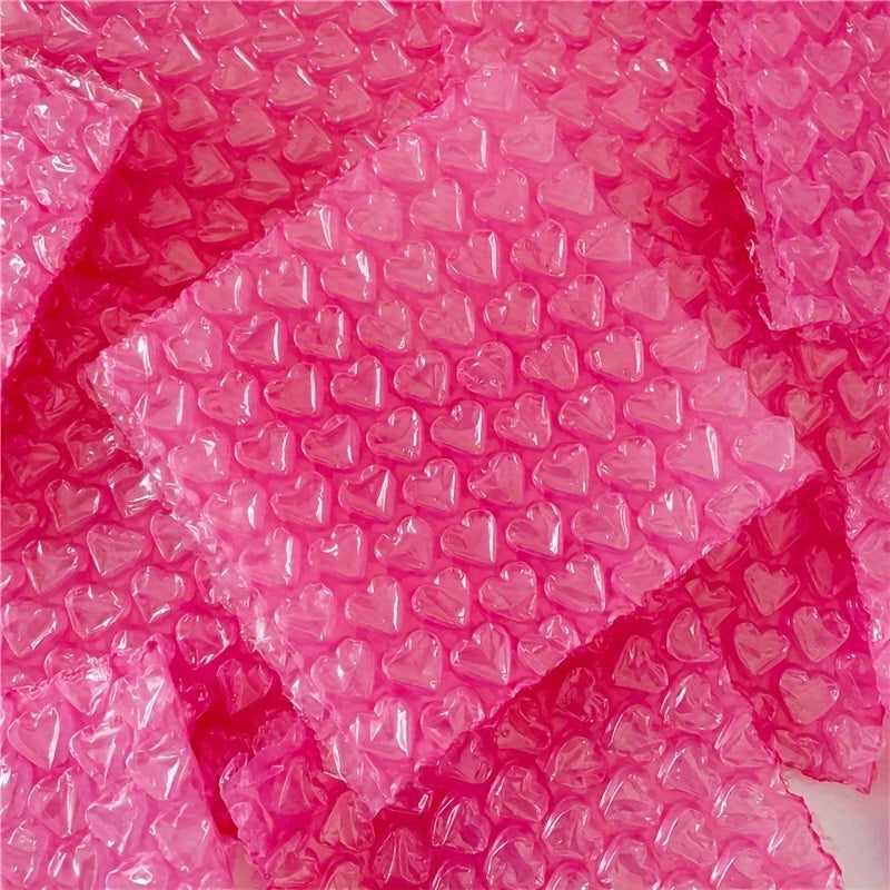 TEMU 50pcs Heart-shaped Bubble Mailers, Polyethylene Padded Envelopes For Shockproof, Waterproof Protection - Multicolored Bubble Shipping Bags