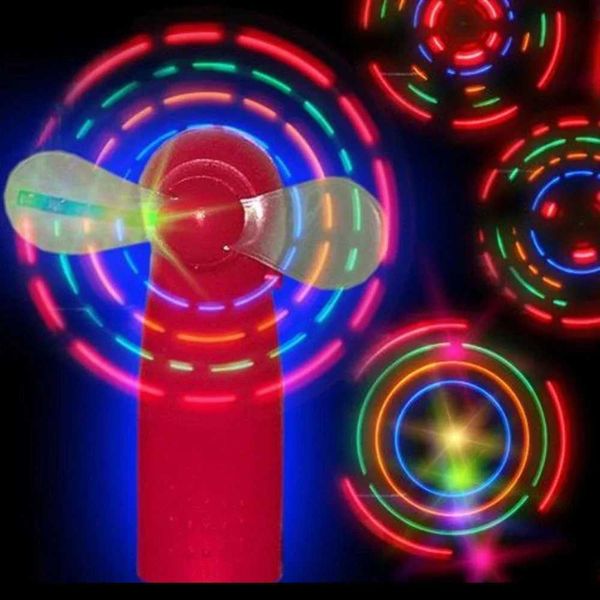 Summer Portable Luminous Toys Mini Cooling Fan Novelty Children Toys Plastic Kids Educational Gift Party Baby Handheld Led Toy W250210