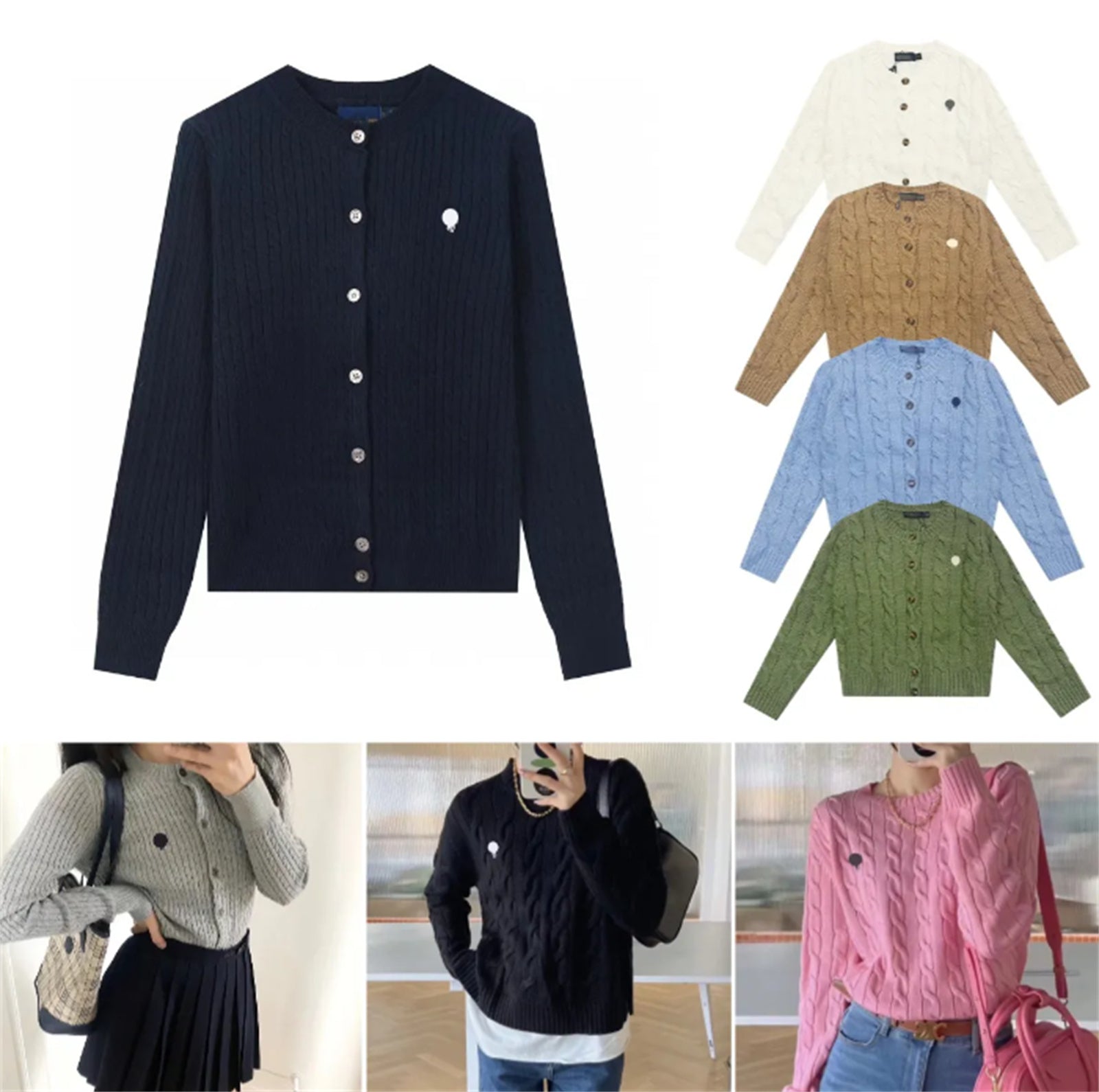 Designer Women&#039;s Sweaters Warm sweater long sleeve Woman Knits Shirts Top winter Women&#039;s Clothing Cardigan knitting Sweaters Coats jumper