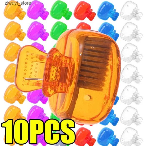 Toothbrush Holders Portable toothbrush head clip plastic dustproof head anti mold protective cap travel and hiking camping bathroom accessor