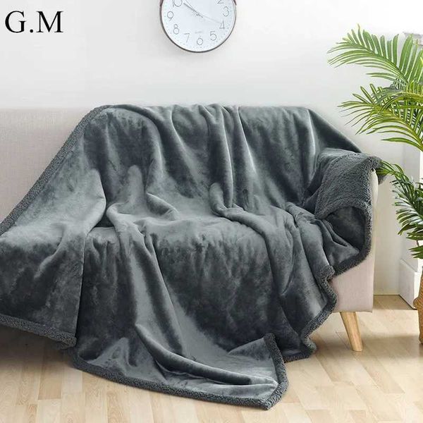 Super Soft Lightweight Plush Flannel Blanket Winter Warm Fluffy Blankets for Beds Fleece Waterproof Solid Color Throw BlanketC241107