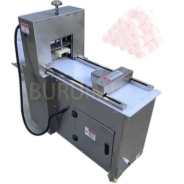Electric Meat Slicer Automatic CNC Single Cut Mutton Roll Machine Beef Roll Cutting Machine Kitchen Tools