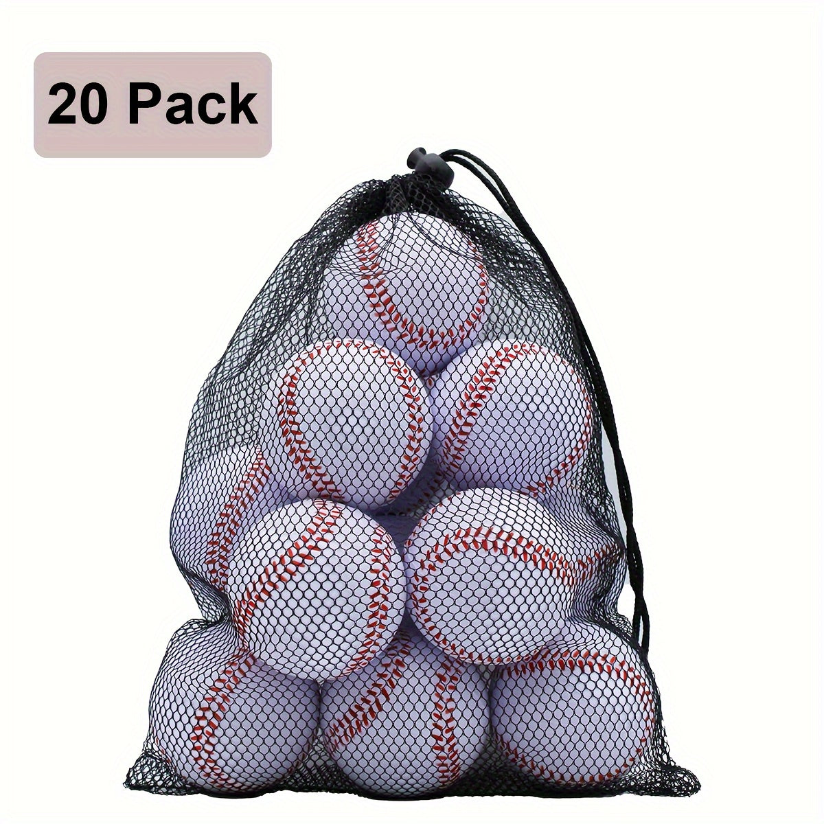 TEMU Baseball, 20 Packs Of Practice Training Baseball, Baseball Soft Throwing, Hitting, Field, Pitching