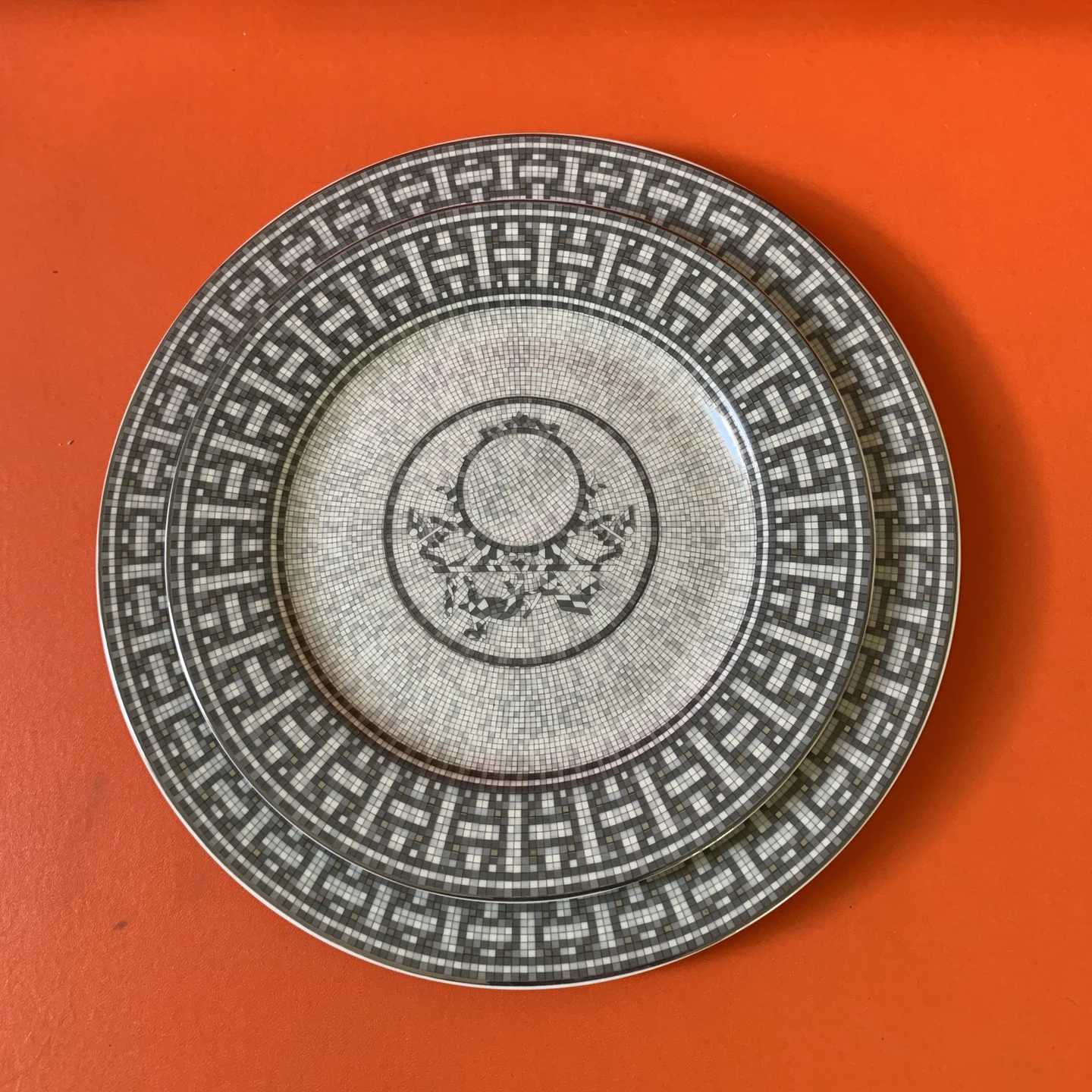 ic European Mosaic Dinner Plate Set Bone China Plate Salad Saucers ceramics Plates Afternoon Party With Gift Original boxXJ241209