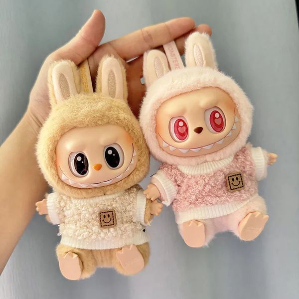 For 1st2nd generation Labubu clothes sitting party baby circle face shirt Mini Plush DollS Clothes Outfit Accessories 241125